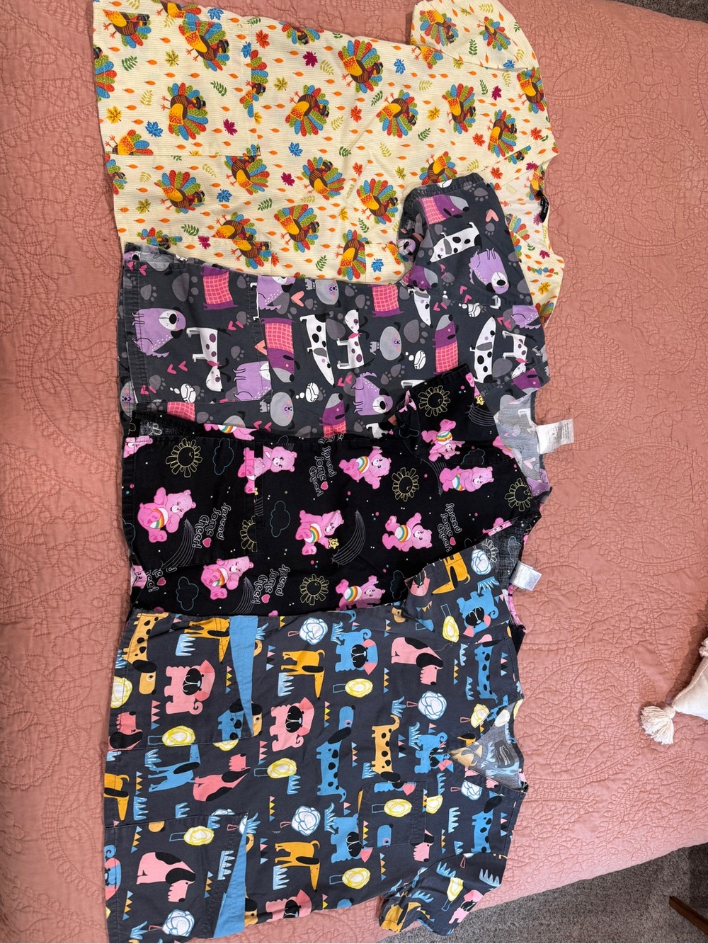Colorful Printed Scrub Tops
